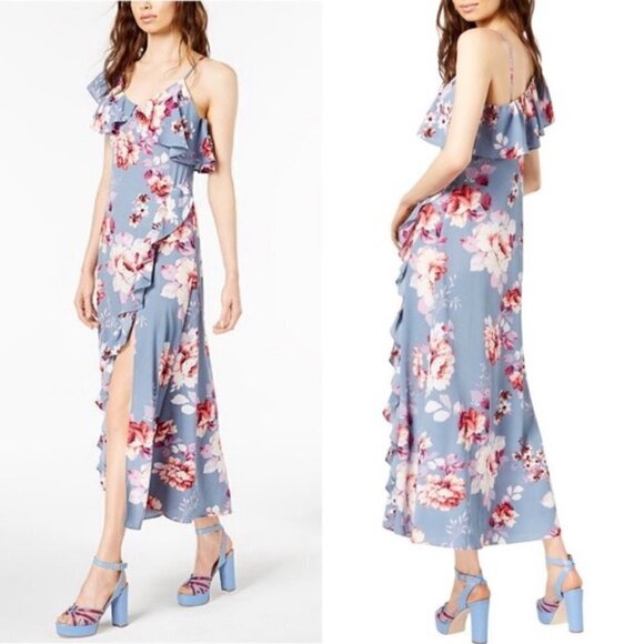 Jill Jill Stuart Asymmetrical Floral Dress Blue‎ Size XS - Picture 11 of 11